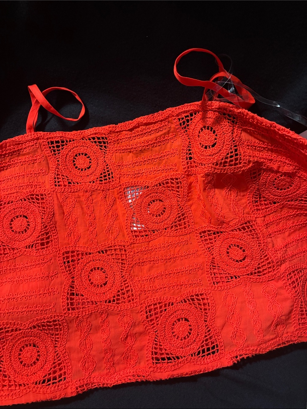 Red beach cover up tank top size XL